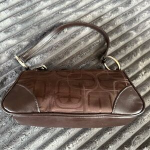 Vintage Express Brown Logo Shoulder Bag
